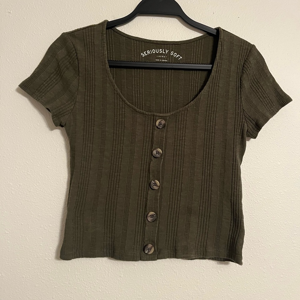 Aéropostale Seriously Soft Olive Top